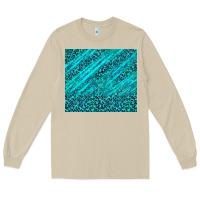 Mushroom blue glitter with leopard pattern Long Sleeve Tee - TumblerDesignByShophia