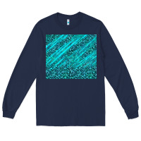 Navy blue glitter with leopard pattern Long Sleeve Tee - TumblerDesignByShophia