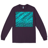 Plum blue glitter with leopard pattern Long Sleeve Tee - TumblerDesignByShophia