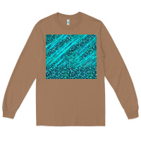Toasted Coconut blue glitter with leopard pattern Long Sleeve Tee - TumblerDesignByShophia