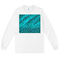 White blue glitter with leopard pattern Long Sleeve Tee - TumblerDesignByShophia