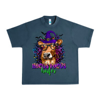 Midnight Navy Hocus Pocus Heifer with Cow and Halloween Urban Heavy Tee - texasbilliewilder