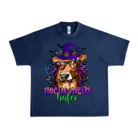 Navy Hocus Pocus Heifer with Cow and Halloween Urban Heavy Tee - texasbilliewilder