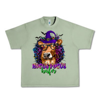 Oil Green Hocus Pocus Heifer with Cow and Halloween Urban Heavy Tee - texasbilliewilder