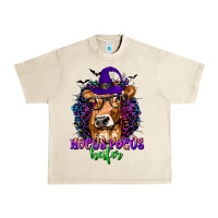 Sandshell Hocus Pocus Heifer with Cow and Halloween Urban Heavy Tee - texasbilliewilder