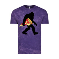 Cloud Purple bigfoot carrying pizza Vintage Tee - artisFamous