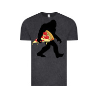 Vintage Black bigfoot carrying pizza Vintage Tee - artisFamous