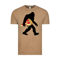 Vintage Coffee bigfoot carrying pizza Vintage Tee - artisFamous