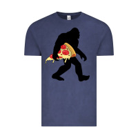 Vintage Denim bigfoot carrying pizza Vintage Tee - artisFamous