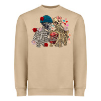 Mushroom Skeleton couple Valentine's Day Heavyweight Sweatshirt - FaDigitalArtStudio