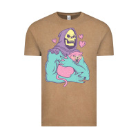 Vintage Coffee skeletor's cat premium scoop classic Vintage Tee - artisFamous