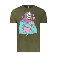 Vintage Olive skeletor's cat premium scoop classic Vintage Tee - artisFamous