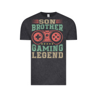 Vintage Black SON BROTHER GAMING LEGEND Vintage Tee - artisFamous
