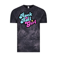 Cloud Black rock n roll girl Vintage Tee - artisFamous