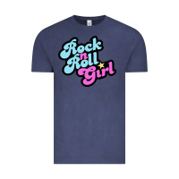 Vintage Denim rock n roll girl Vintage Tee - artisFamous