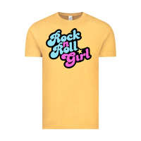 Vintage Mustard rock n roll girl Vintage Tee - artisFamous