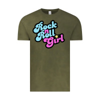 Vintage Olive rock n roll girl Vintage Tee - artisFamous