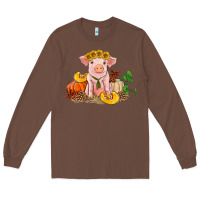 Chestnut fall pig Long Sleeve Tee - RanaPortraitStore