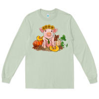 Matcha fall pig Long Sleeve Tee - RanaPortraitStore