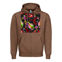 Chestnut halloween bad witch seamless pattern Zipper Hoodie - BundleAndBundleShop