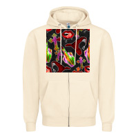 Sandshell halloween bad witch seamless pattern Zipper Hoodie - BundleAndBundleShop