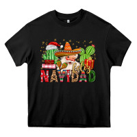 Black feliz navidad santa Heavy Core Tee - MaliasSmallBusiness