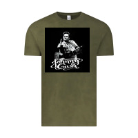 Vintage Olive Johnny Cash Music Vintage Tee - artisFamous