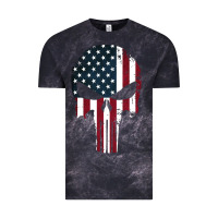 Cloud Black the punisher american flag Vintage Tee - artisFamous