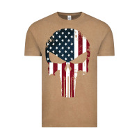 Vintage Coffee the punisher american flag Vintage Tee - artisFamous