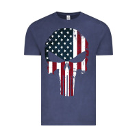 Vintage Denim the punisher american flag Vintage Tee - artisFamous
