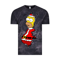 Cloud Black Homer Claus Christmas Vintage Tee - artisFamous