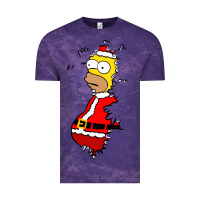 Cloud Purple Homer Claus Christmas Vintage Tee - artisFamous