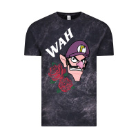 Cloud Black waluigi voice ( wah ) Vintage Tee - artisFamous