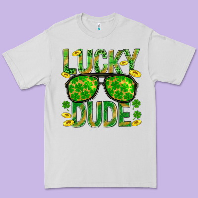 Lucky Dude St Patricks Premium Tee Designed By Bundleandbundleshop