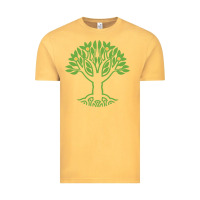 Vintage Mustard Maharishi International College Vintage Tee - artisFamous