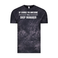 Cloud Black i'm awesome i'm a shop manager Vintage Tee - artisFamous