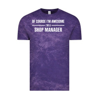 Cloud Purple i'm awesome i'm a shop manager Vintage Tee - artisFamous