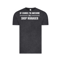 Vintage Black i'm awesome i'm a shop manager Vintage Tee - artisFamous