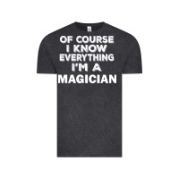 Vintage Black i know everything i'm a magician Vintage Tee - artisFamous