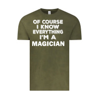 Vintage Olive i know everything i'm a magician Vintage Tee - artisFamous