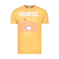 Vintage Mustard nurse by day super mom by night Vintage Tee - artisFamous