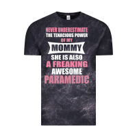 Cloud Black never underestimate mommy paramedic Vintage Tee - artisFamous