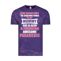 Cloud Purple never underestimate mommy paramedic Vintage Tee - artisFamous