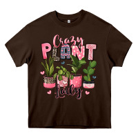 Chocolate Brown crazy plant lady houseplants Heavy Core Tee - JahusDesignShop