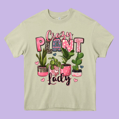 Crazy Plant Lady Houseplants Heavy Core Tee Designed By Jahusdesignshop