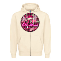 Sandshell pink merry christmas Zipper Hoodie - FaDigitalArtStudio