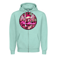 Seafoam pink merry christmas Zipper Hoodie - FaDigitalArtStudio