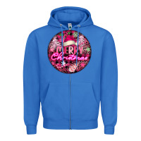 True Royal pink merry christmas Zipper Hoodie - FaDigitalArtStudio