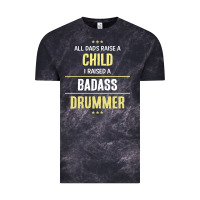 Cloud Black i raised a badass drummer Vintage Tee - artisFamous