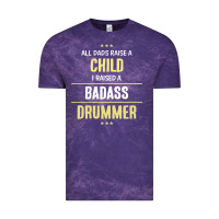 Cloud Purple i raised a badass drummer Vintage Tee - artisFamous